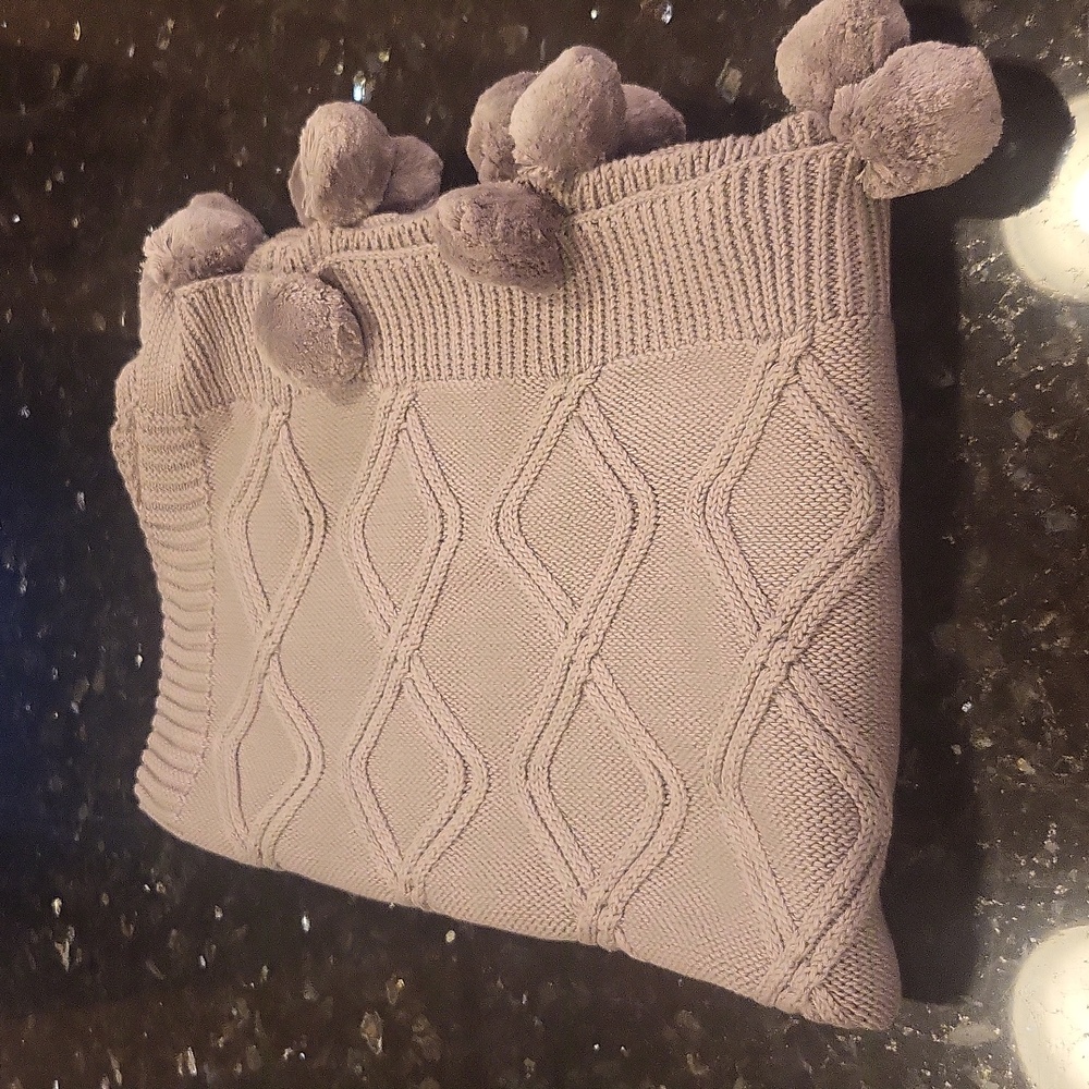Linen Perch Cable Knit Luxury Boutique Baby Blanket NWOT